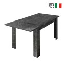 Tavolo da pranzo allungabile effetto marmo 90x137-185cm moderno Auris Sconti