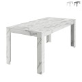 Tavolo sala da pranzo 180x90cm moderno effetto marmo Excelsior Promozione