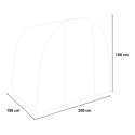 Serre de jardin tunnel 200x150xh180cm bâche PVC plantes fleurs Orto M Remises