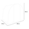 Serre de jardin tunnel 200x150xh180cm bâche PVC plantes fleurs Orto M Remises