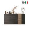 Buffet moderne 3 portes 181x44x86 cm salon cuisine Byron Réductions