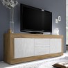 Weißer TV-Schrank Visio WB, 210 cm, Holz, 2 Türen, 2 Schubladen Angebot