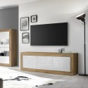 Weißer TV-Schrank Visio WB, 210 cm, Holz, 2 Türen, 2 Schubladen Kauf