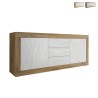 Moderne Holz-Kommode 3 Schubladen 2 Türen weiß Tribus WB Basic Verkauf