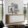 Moderne Holz-Kommode 3 Schubladen 2 Türen weiß Tribus WB Basic Sales