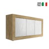 Küchenschrank Sideboard aus Holz 160x42cm 3 Türen weiß Modis WB Basic Angebot