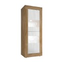 Wohnzimmer-Vitrine Holz Weiß mit 2 Glastüren Nina WB Basic Katalog