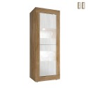 Wohnzimmer-Vitrine Holz Weiß mit 2 Glastüren Nina WB Basic Verkauf