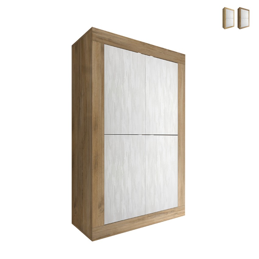 Credenza 4 ante bianco mobile alto madia cucina legno Novia WB Basic Vendita Credenza 4 ante bianco mobile alto madia cucina legno Novia WB Basic Vendita