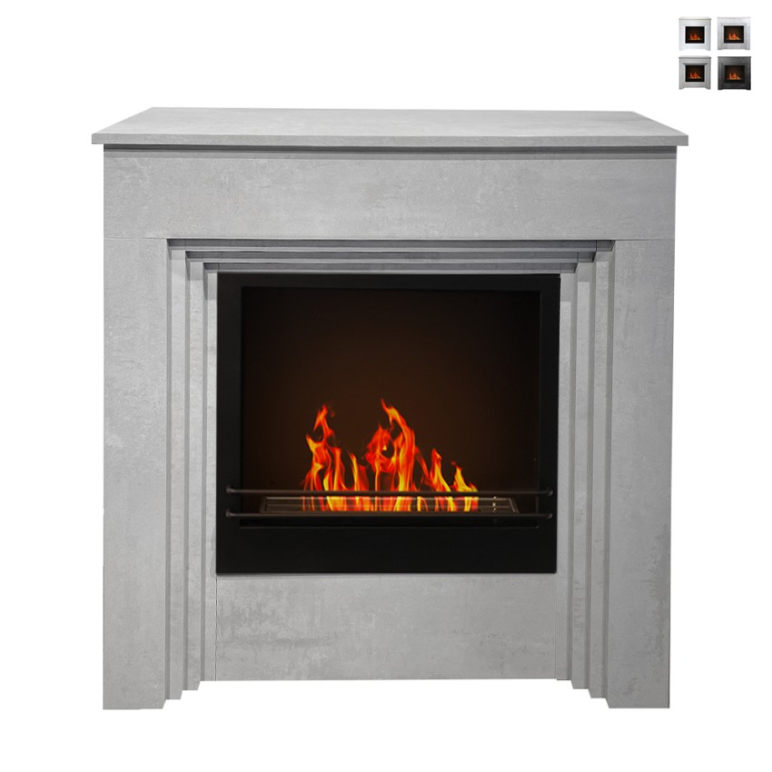 Cheminée bioéthanol au sol 96x35x96h cadre design moderne Bellini Offre Cheminée bioéthanol au sol 96x35x96h cadre design moderne Bellini Offre