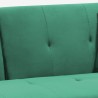 Canapé convertible 3 places design clic clac en tissu velours Villolus 