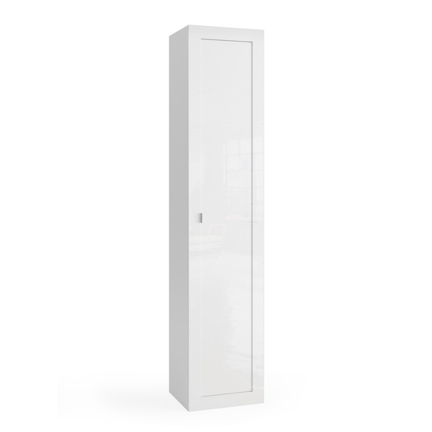 Armoire colonne de salle de bain 1 porte rangement blanc brillant Telma Promotion Armoire colonne de salle de bain 1 porte rangement blanc brillant Telma Promotion