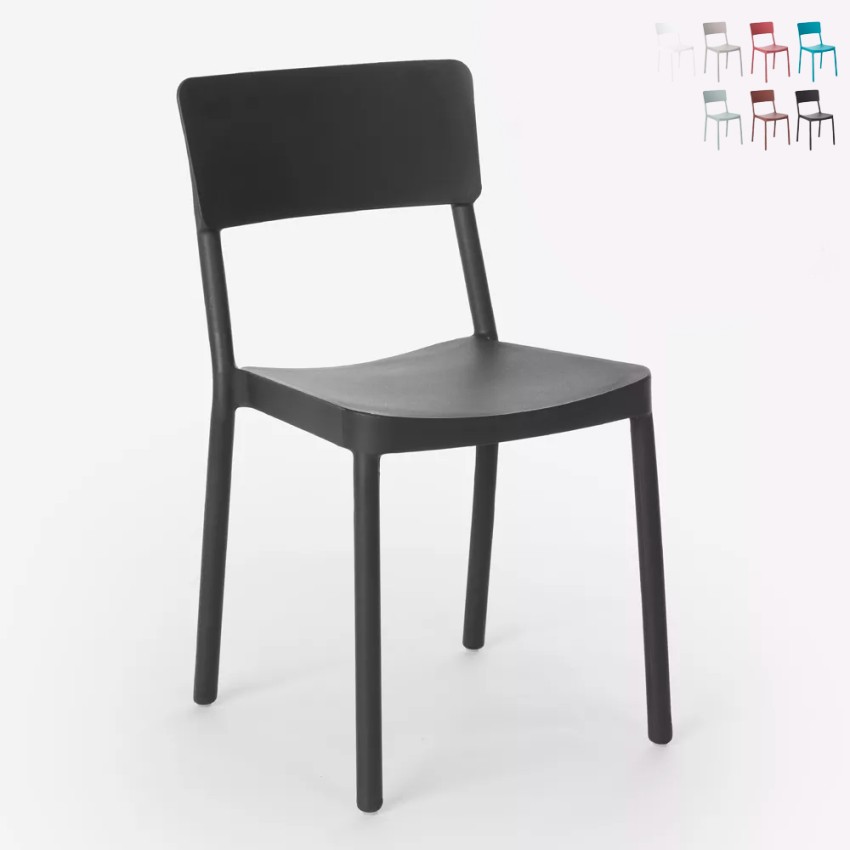 Stuhl aus Polypropylen in modernem Design für Küche Bar Restaurant Garten Liner Maße
