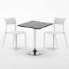 Schwarz Quadratisch Tisch und 2 Stühle Farbiges Polypropylen-Innenmastenset Parisienne Mojito Eigenschaften