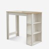 table haute 120x60cm en bois blanc +  4 tabourets style galles Choix