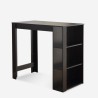 Set hoher Tisch 120x60cm schwarz 4 drehbare Hocker mit Rückenlehne Bar Küche Beaver Angebot