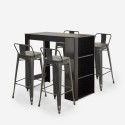 set hoher tisch schwarz 4-hocker mit rückenlehne cruzville Rabatte