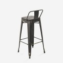 set hoher tisch schwarz 4-hocker mit rückenlehne cruzville Modell