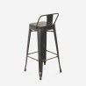 set hoher tisch schwarz 4-hocker mit rückenlehne cruzville Modell