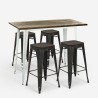 table de bar haute 120x60 blanche + 4 tabourets style navarro Catalogue