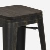 table 120x60 noir vintage + 4 tabourets de bar style fordville Dimensions