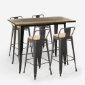 set hoher tisch 120x60  4 hocker mit rückenlehne schwarz bar  küche wahoo Katalog