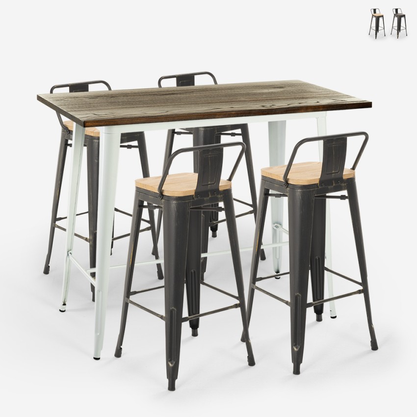 set hoher tisch weiß mit 4 hockern mit rückenlehne industrieller stil bar palmyra
Aktion set hoher tisch weiß mit 4 hockern mit rückenlehne industrieller stil bar palmyra
Aktion