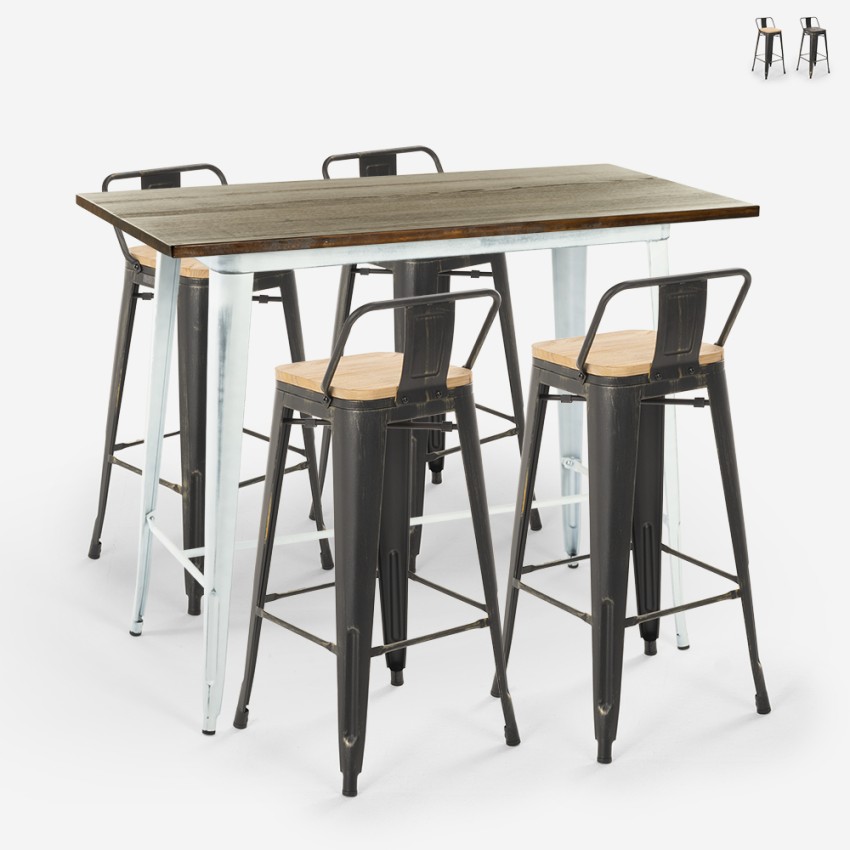 set hoher tisch 120x60 weiß 4 hocker metall barhocker mit rückenlehne belcourt Aktion set hoher tisch 120x60 weiß 4 hocker metall barhocker mit rückenlehne belcourt Aktion