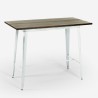 table haute blanche + 4 tabourets style avec dossier belcourt Choix