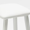 Set hoher Tisch 140x40  2 gepolsterte Hocker h78 weiß Metall Bar Drayton Rabatte