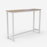 Set hoher Tisch 140x40cm  2 Hocker h75cm weiß  Bar skandinavisch Holz Vineland Angebot