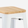 table haute industrielle + 2 tabourets de bar bois blanc trenton Réductions