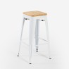 table haute industrielle + 2 tabourets de bar bois blanc trenton Remises