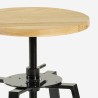 Set hoher Tisch 140x40cm 2 Hocker drehbar industrieller Stil schwarz Bar Essex Auswahl
