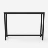 Set hoher Tisch 140x40cm 2 Hocker drehbar industrieller Stil schwarz Bar Essex Sales