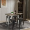 set tavolo alto bianco bar 120x60 4 sgabelli industriale navarro Saldi