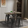 set 4 sgabelli tavolo alto bar cucina industriale 120x60 farley Offerta