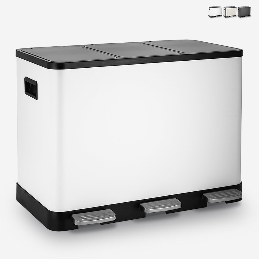Mülleimer 3 Behälter 42 Liter Mülltrennsystem mit Treteimer Propre XL Aktion Mülleimer 3 Behälter 42 Liter Mülltrennsystem mit Treteimer Propre XL Aktion