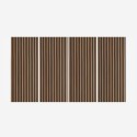 4 x panneau acoustique décoratif mural en bois de noyer foncé 120x60cm Tabb-NS Promotion