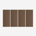 4 x panneau acoustique décoratif mural en bois de noyer foncé 120x60cm Tabb-NS Promotion