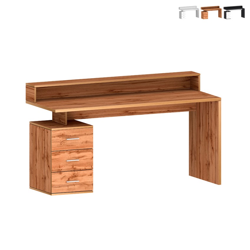 Büroschreibtisch 160x60x90cm, 3 Schubladen mit Aufsatz, New Selina S Plus Angebot Büroschreibtisch 160x60x90cm, 3 Schubladen mit Aufsatz, New Selina S Plus Angebot