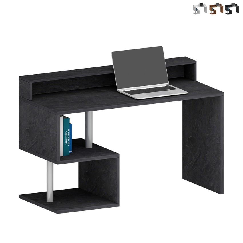 Moderner eleganter Büroschreibtisch mit Aufsatz 140x60x92,5cm Esse 2 Plus Aktion