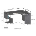 Schreibtisch Haus Büro Design Ecke moderner erhöhter Aufsatz Esse 2 A Plus 