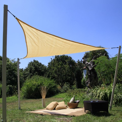 Voile d'ombrage triangulaire parasol pour jardin extérieur Kurt Promotion