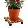 Pflanzentopfwagen Blumen 30x30cm Holz mit Rädern Videl QS Verkauf