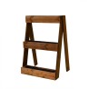 Blumenkasten Holz schräg 3 Fächer für Terrasse und Balkon Aktion