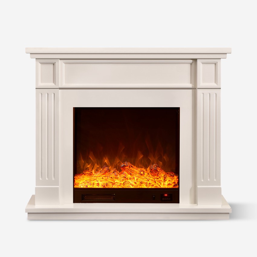 Camino elettrico a basso consumo 1500W cornice bianca Göteborg Promozione Camino elettrico a basso consumo 1500W cornice bianca Göteborg Promozione