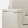 Modernes 2-Sitzer-Sofa mit Pouf aus Marrak-Stoff 120P 