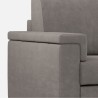 Canapé 3 places revêtement tissu 208 cm style moderne salon Marrak 180 