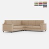 Canapé d'angle moderne 5 places en tissu 226x226cm Marrak 12AG Caractéristiques